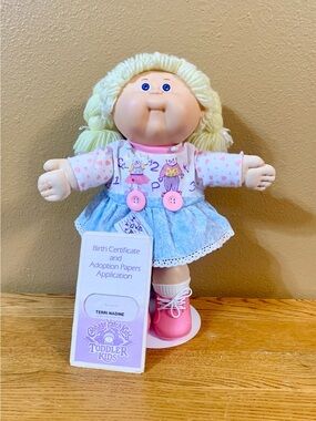 Vintage Cabbage Patch Kids Toddler Doll TERRI NADINE In Rare Dress HM20